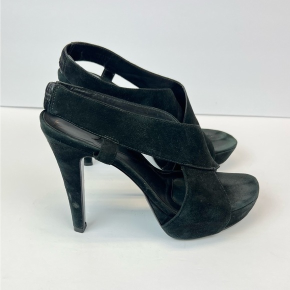 Diane Von Furstenberg Zia Platform Heels Black Size 9.5M - Picture 1 of 7